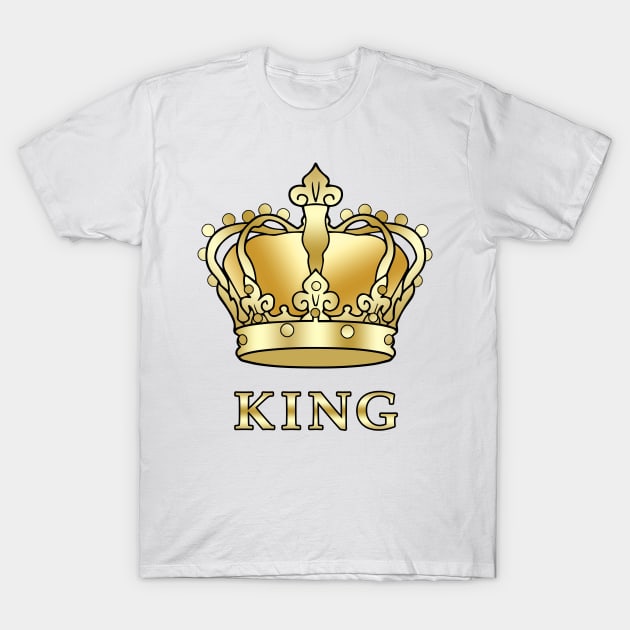 Birthday King Gold Crown T-Shirt Prince Princess King Queen Crown For Boys And Men T-Shirt T-Shirt by sofiartmedia